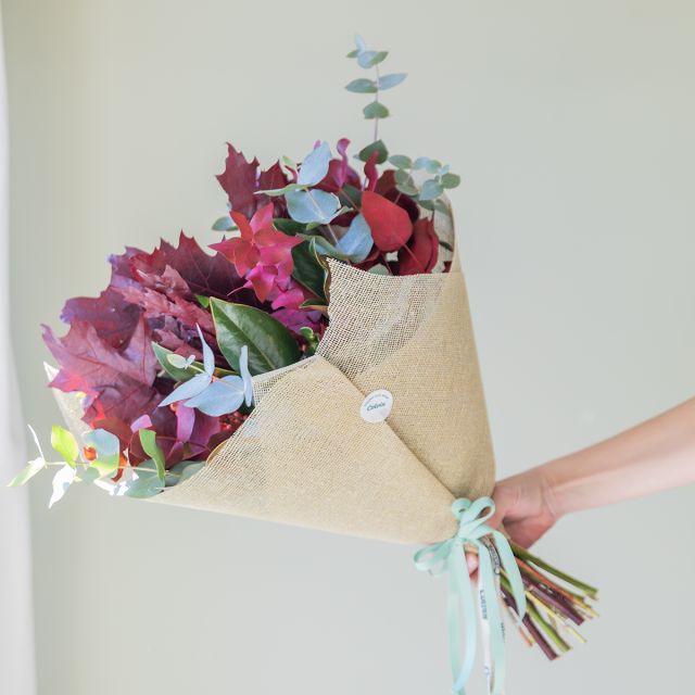 Juta premium com laço de seda em tom menta – Ramos