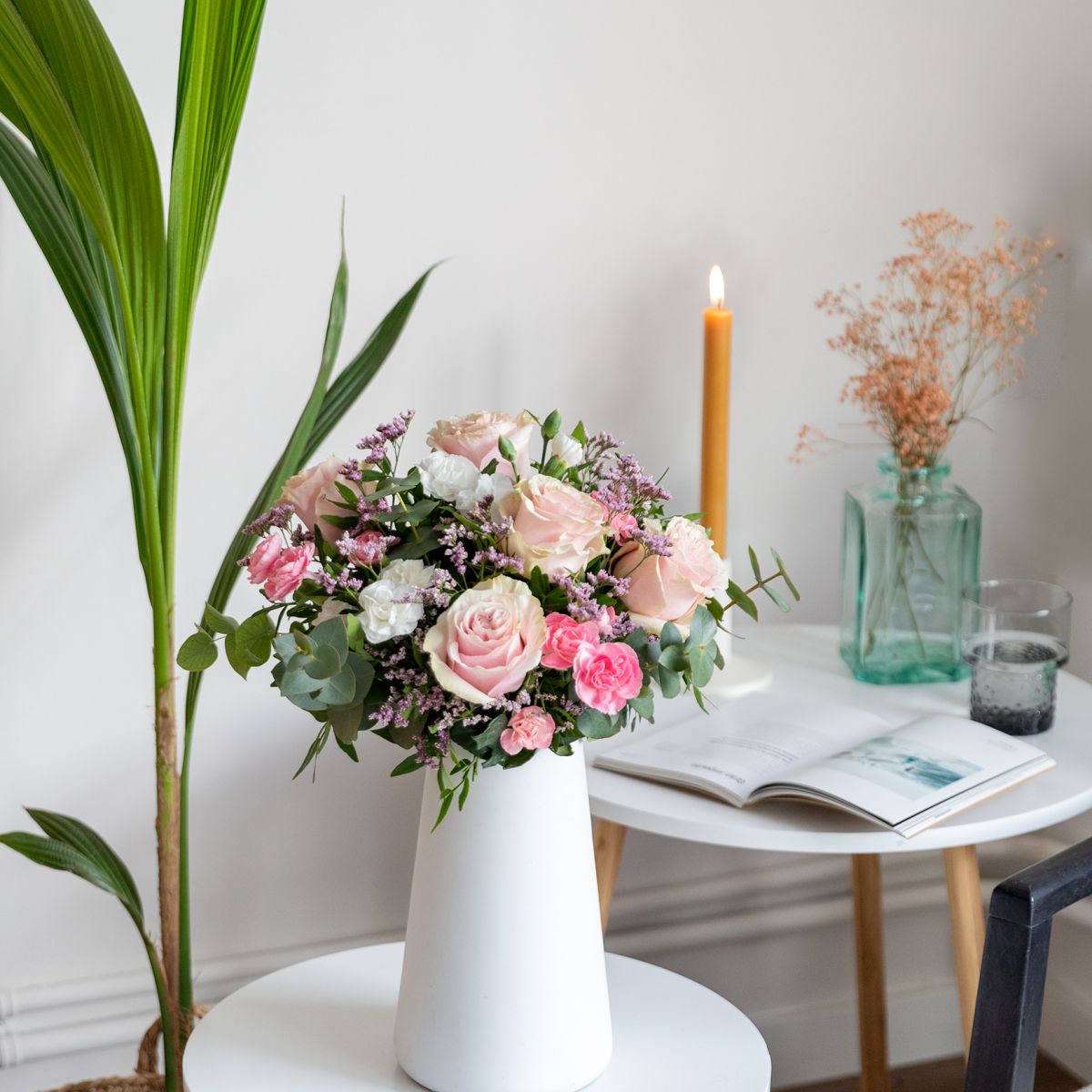 Enviar ramo de flores a domicilio con rosas y claveles para San Valentín