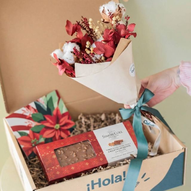 Pack Navidad: Mini Ramo con Chocolate y Tarjeta