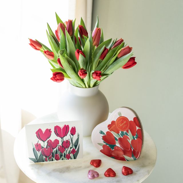 Pack Ramo Amelie con chocolate y dedicatoria