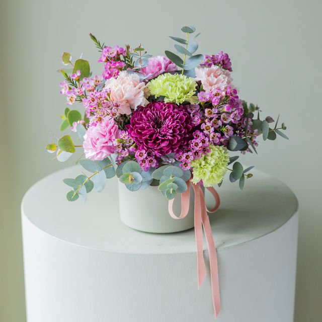 Arranjo con Flores Rosa e Lima